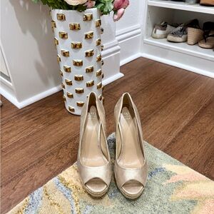 Saks Fifth Avenue Gold Stiletto Heels